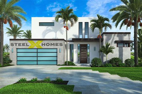 Florida modern steel x homes